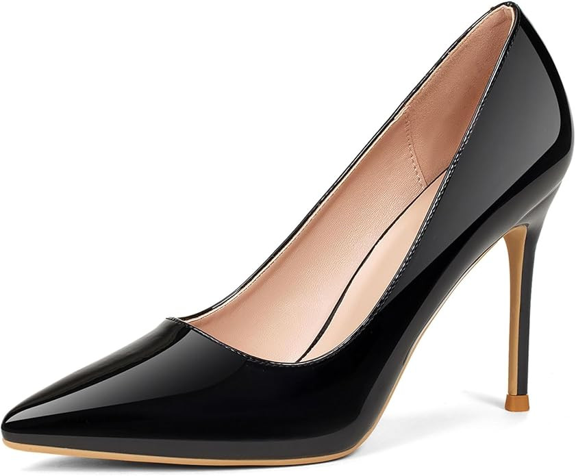GENSHUO High Heels Pumps for Women Closed Toe,Sexy Pointy Stiletto Heels 4 Inch,Party Prom Dress ... | Amazon (US)