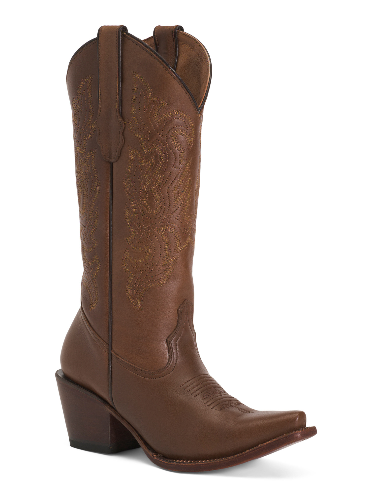 Made In Mexico Leather Snip Toe Western Boots | TJ Maxx