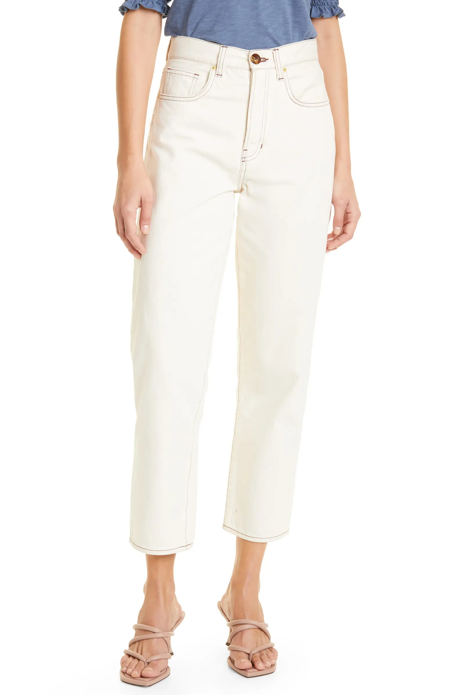Veronica Beard Verionica Beard Blake High Waist Straight Leg Ankle Jeans | Nordstrom | Nordstrom