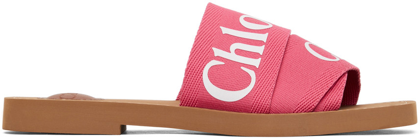 Pink Woody Flat Mules | SSENSE