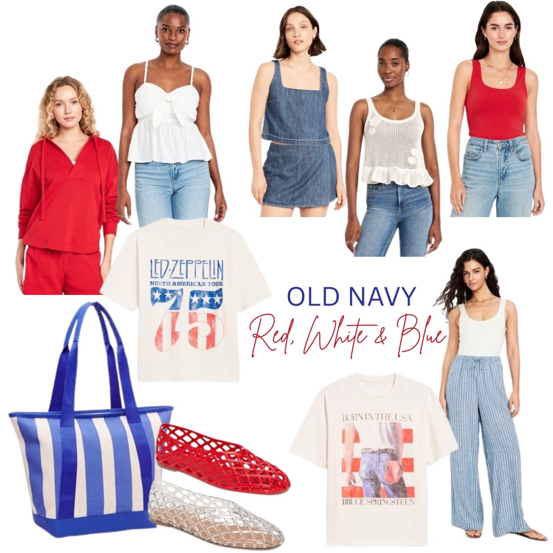 Get ready for Memorial Day with these red, white & blue looks! On sale! Denim, tank top, jeans, white peplum ruffle top, comfy outfit, hoodie, beach bag #memorialday #redwhiteblue #patriotic #summer #summeroutfit



#LTKSeasonal #LTKStyleTip #LTKParties
