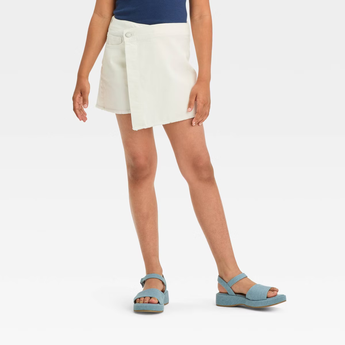 Girls' Denim Wrap Front Skort - art class™ | Target