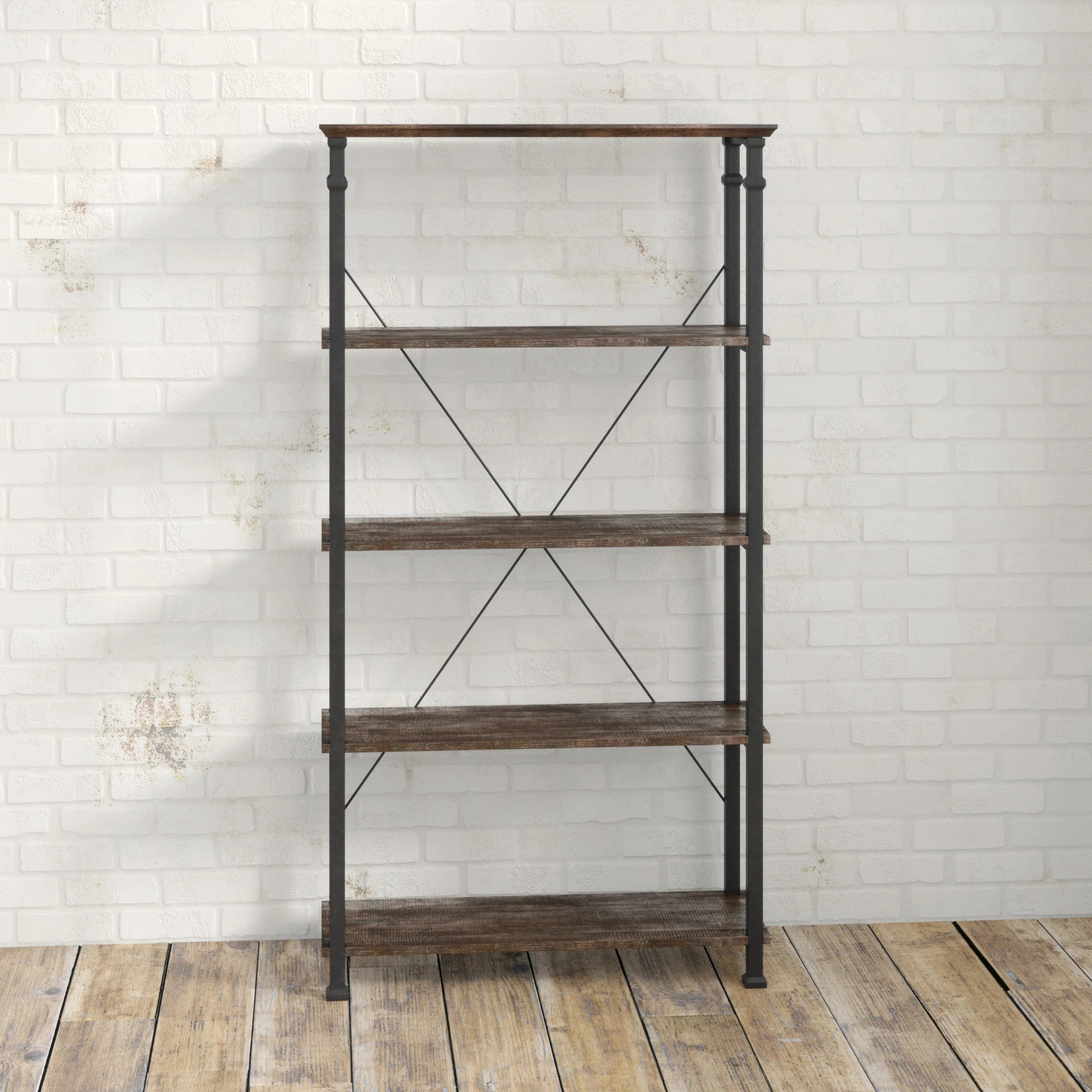 Zona 72'' H x 40'' W Steel Etagere Bookcase | Wayfair North America