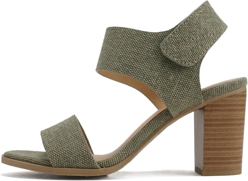 Soda WAIT-A ~ Women Open Round Toe Chunky Heel Ankle Strap High Heel Dress Sandals | Amazon (US)
