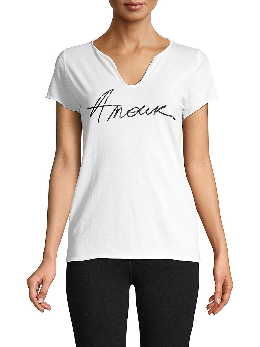 ZADIG & VOLTAIRE Women's Tunisien Amour Henley - White - Size XS | Saks Fifth Avenue OFF 5TH