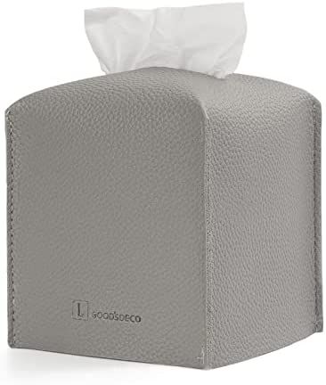 Goodsdeco PU Leather Tissue Box Cover Square - Modern Tissue Box Holder, Cute Tissue Box Cover, D... | Amazon (US)