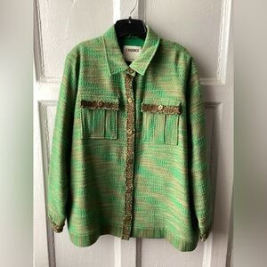 L'Agence Jeanine Tweed Green Shacket for Women (Shirt Jacket) | Poshmark