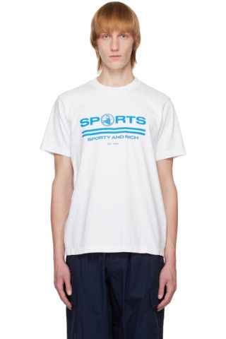 Sporty & Rich - White 'Sports' T-Shirt | SSENSE