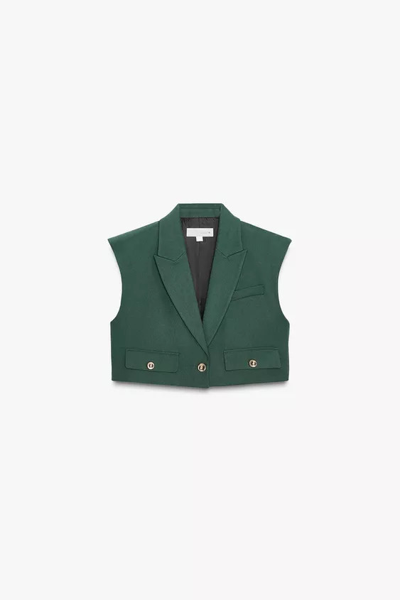 SHORT VEST WITH FLAPS | Zara US