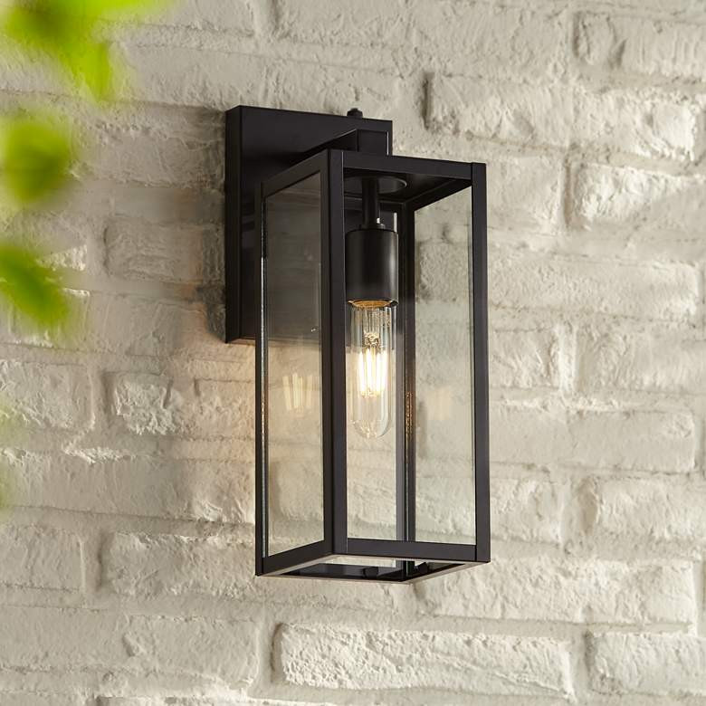 John Timberland Titan 14" High Mystic Black Dusk to Dawn Outdoor Light - #99W39 | Lamps Plus | Lamps Plus
