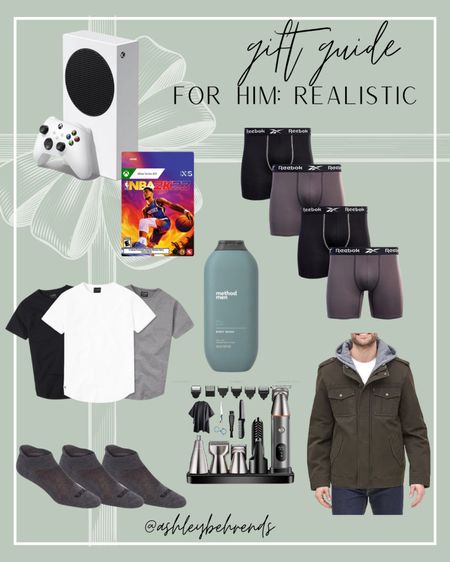 Holiday gift guide for him: realistic 🎁💙
What your man really wants/needs for Christmas gifts 😜
#giftguide #holiday #giftsforhim #xbox #games #videogames #boxerbriefs #bodywash #tshirt #cuts #reebok #trimmer #socks #jacket #coat

#LTKGiftGuide #LTKHoliday #LTKmens