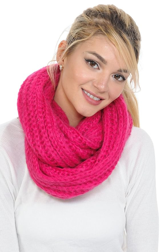 Basico Women Warm Circle Ring Infinity Scarf Neck Warmer ** Various Colors ** | Amazon (US)