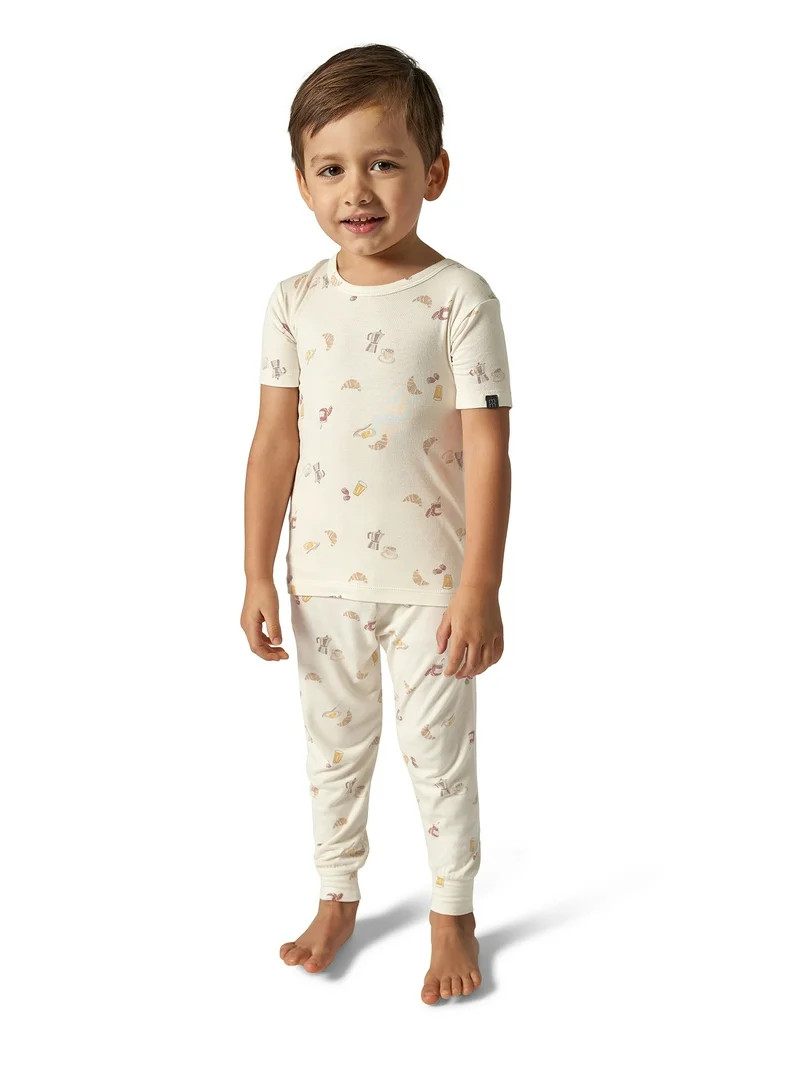Modern Moments by Gerber Toddler Neutral Super Soft Tight Fitting Pajama Set, 2-Piece, Sizes 12 M... | Walmart (US)