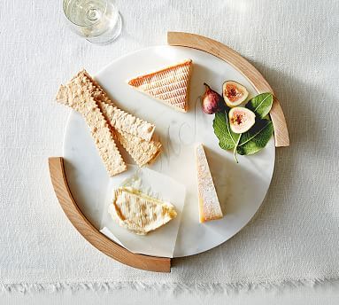 Handcrafted Ash Wood & Marble Serving Platter | Pottery Barn (US)