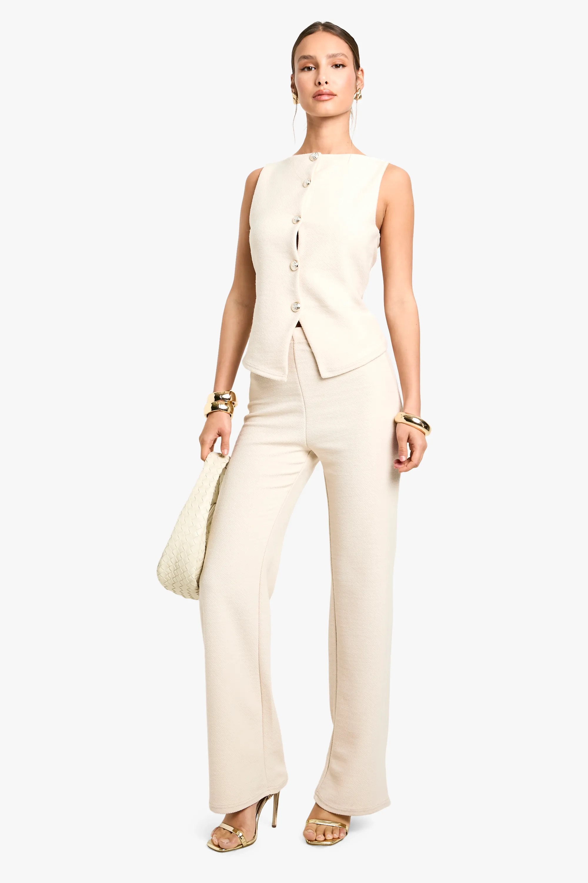 Trousers | textured wide leg trouser | Boohoo | Boohoo.com (UK & IE)