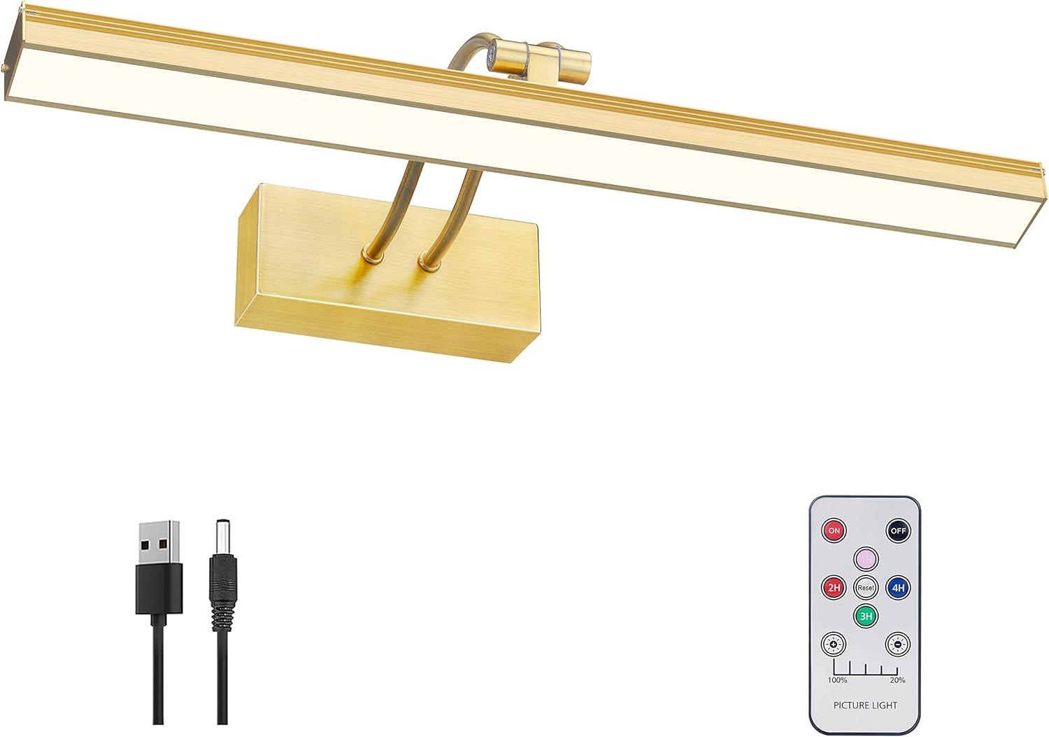 FUNCHDAY Picture Light,Battery Operated Picture Light for Wall,Wireless Remote Painting Light wit... | Amazon (US)