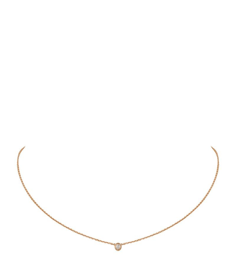 Cartier Extra-Small Rose Gold and Diamond Cartier d'Amour Necklace | Harrods