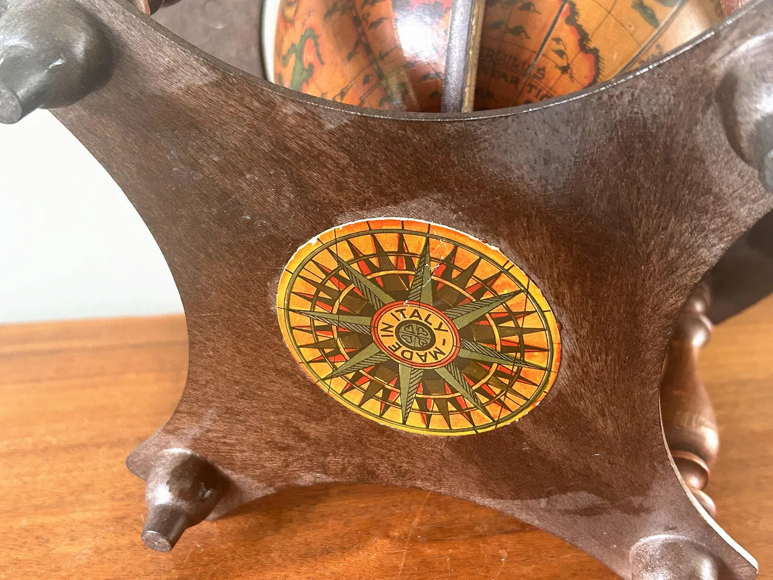Vintage Old World Globe on Wooden Desk Top Stand Made in Italy With Astrology Zodiac Signs - Etsy | Etsy (US)