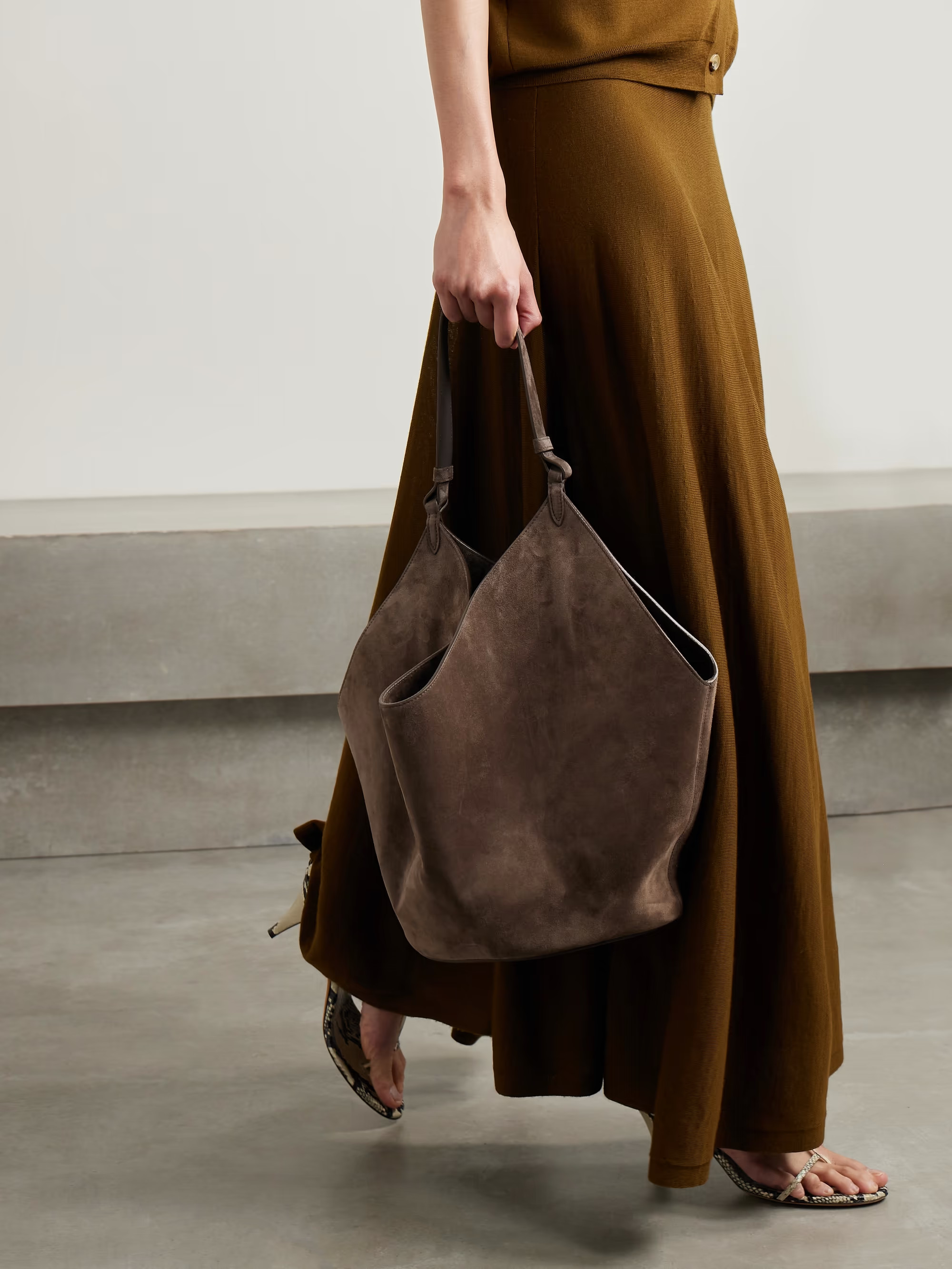 Lotus medium suede tote | NET-A-PORTER (US)