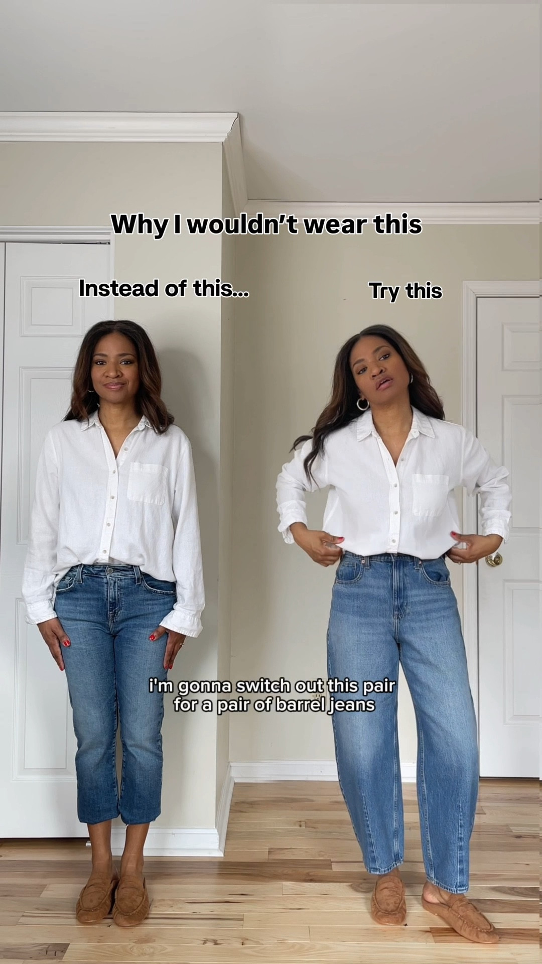Outfit fixes! Cropped ankle jeans tips! Try to find a pair that cropped mid to lower ankle. I’m wearing a size 4/27 in the jeans and my second pair are from Madewell a couple of years ago but linked similar ones! 

#ltkover40 #ltkootd #ltkseasonal