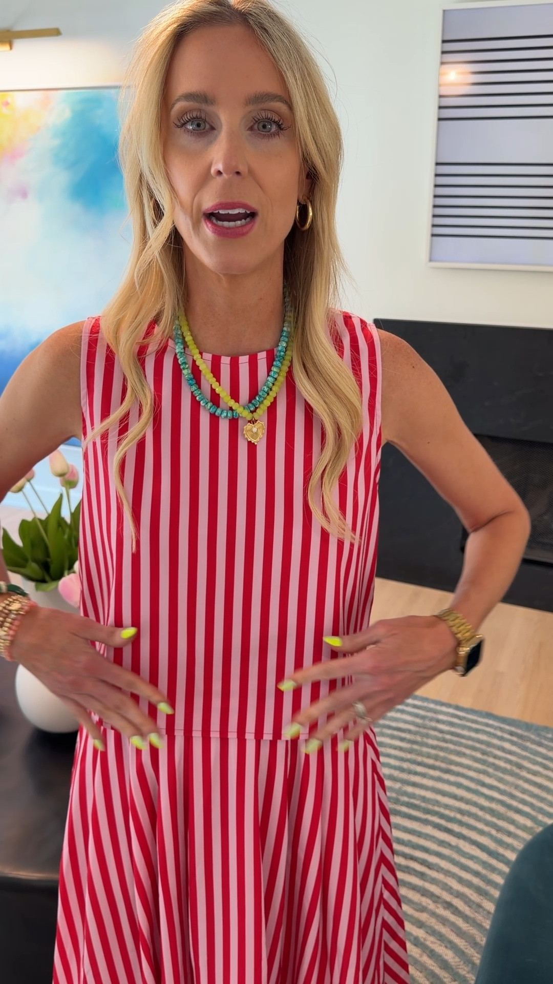 Amazon striped midi skirt and top matching set!