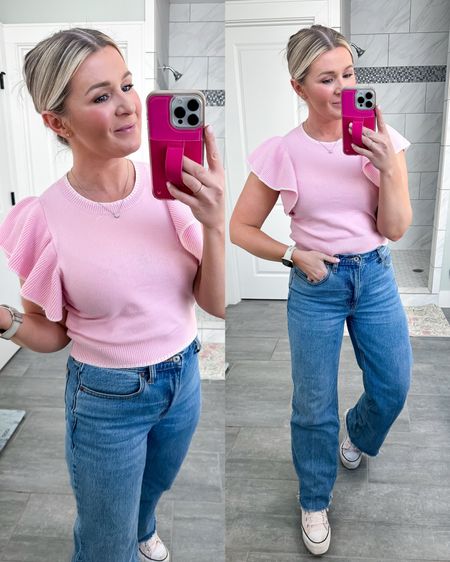 I absolutely adore this cute pink top from Amazon. It’s the perfect spring sweater. Dress it down with wide leg jeans and platform converse. 

#LTKfindsunder100 #LTKfindsunder50 #LTKsalealert