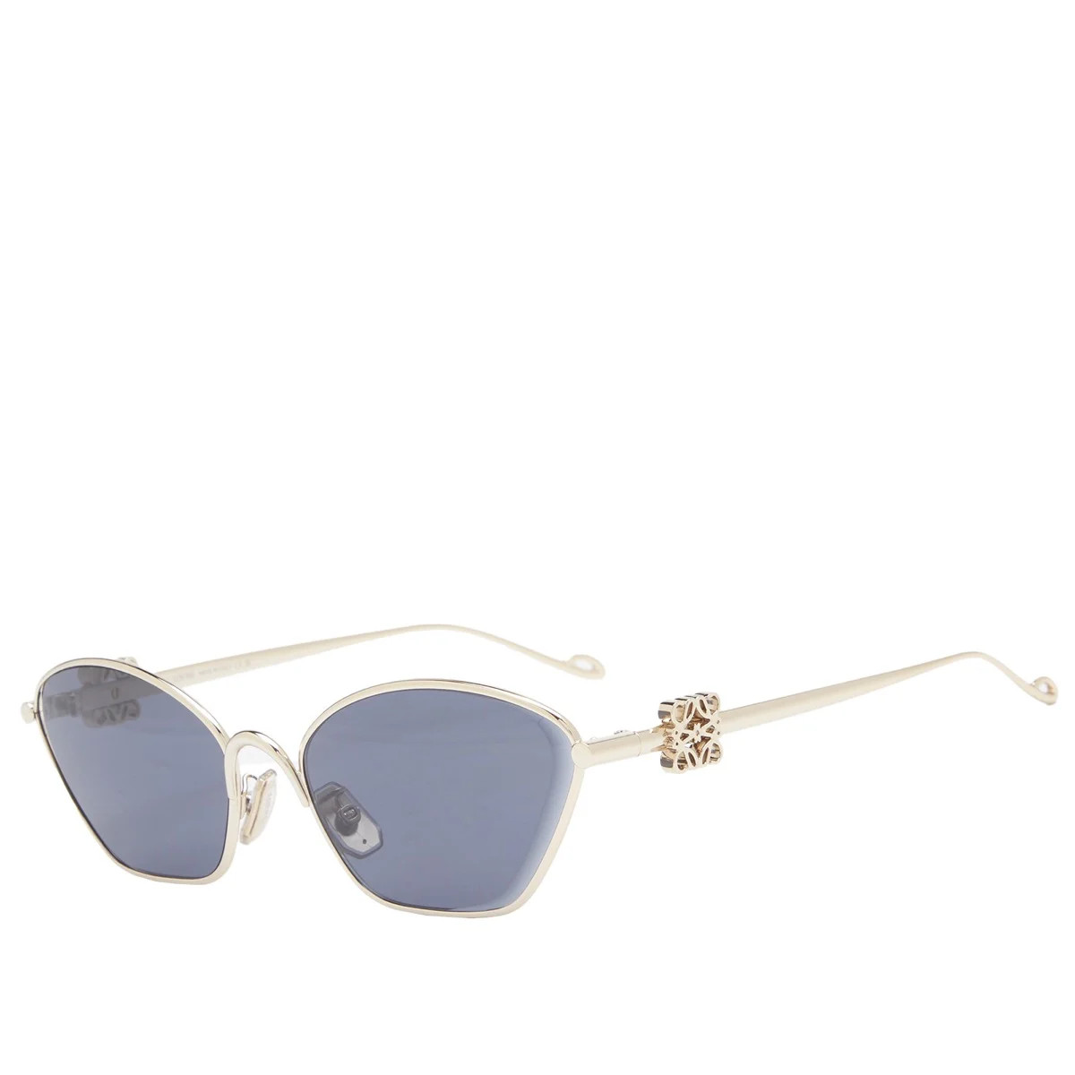 Loewe Eyewear Women's Loewe Metal Anagram Sunglasses in Gold/Blue | END. Clothing