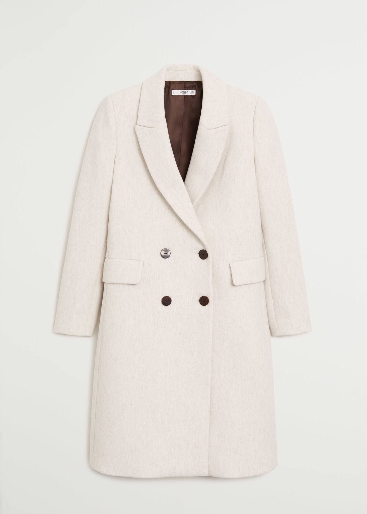 Double-breasted wool coat | MANGO (US)