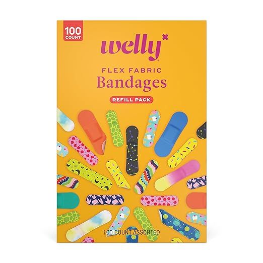 Welly Bravery Badge Value Pack | Adhesive Flexible Fabric Bandages | Assorted Shapes and Patterns... | Amazon (US)