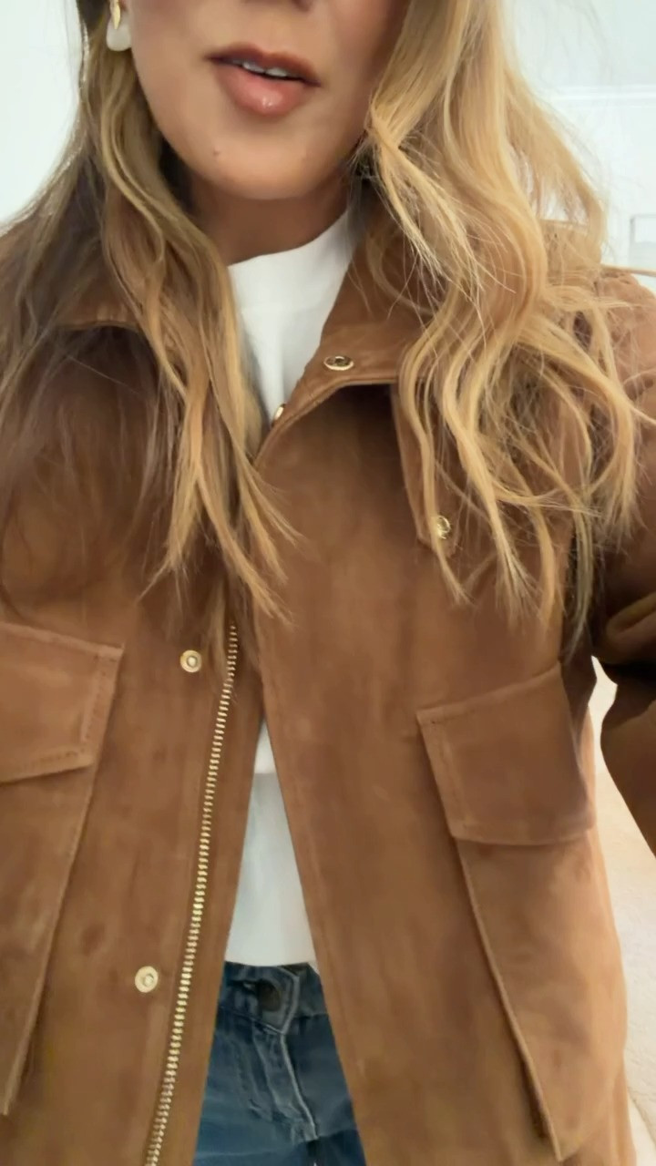 One of my favorite categories this year is suede jackets! So many options, colors and styles. Wearing size medium!