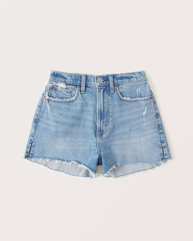Curve Love High Rise Mom Shorts | Abercrombie & Fitch (US)