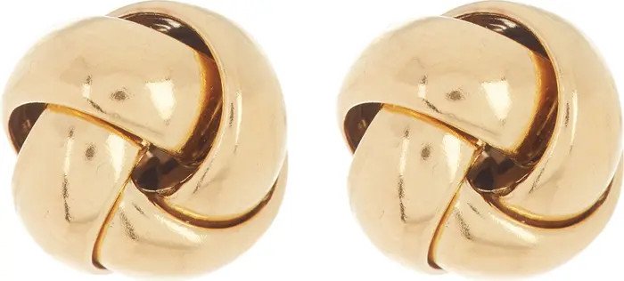 14K Gold Plated Sterling Silver Knot Stud Earrings | Nordstrom Rack