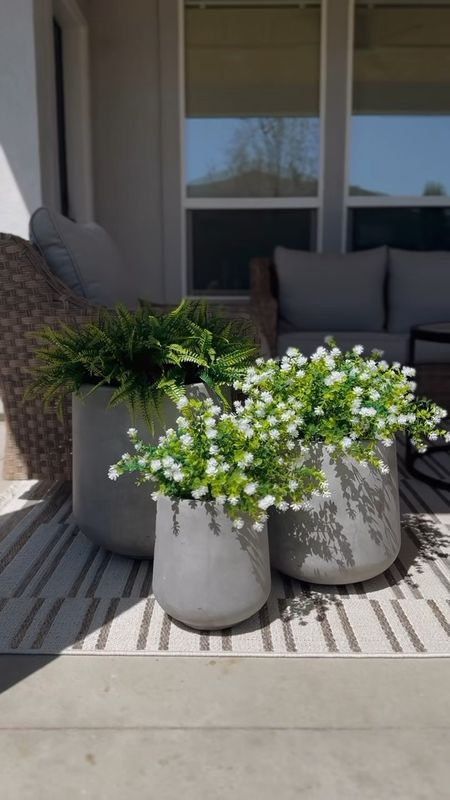 You can get all 3 concrete planter pots on sale on Amazon for $100 right now! Do you like the grey or white better? Even the Faux plants are from Amazon!

#LTKsalealert #LTKfindsunder100 #LTKhome