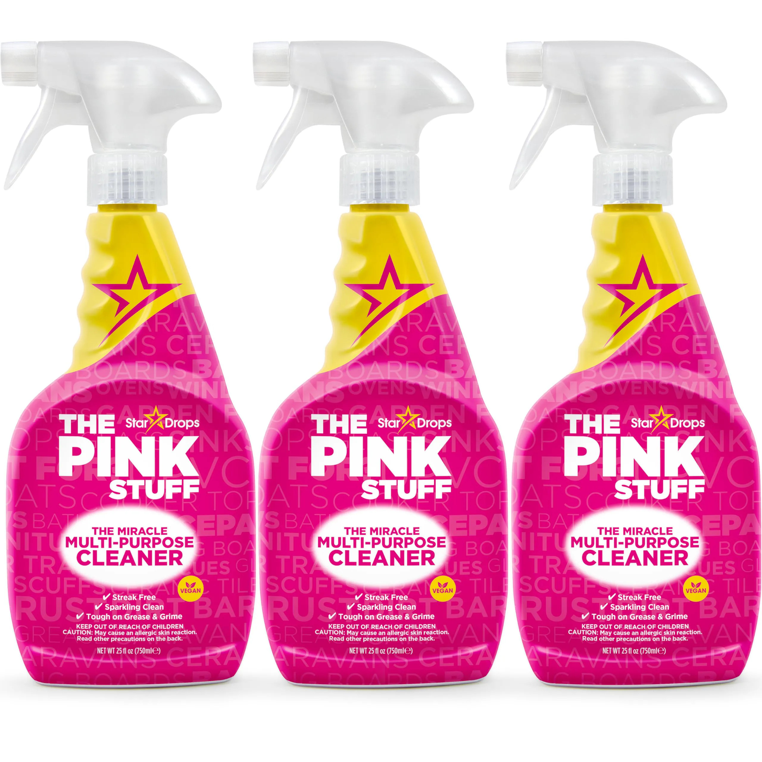 Stardrops - The Pink Stuff - The Miracle Multi-Purpose Cleaning Spray 750ml 3-Pack Bundle (3 Multi-Purpose Spray) | PS3M | Lowe's