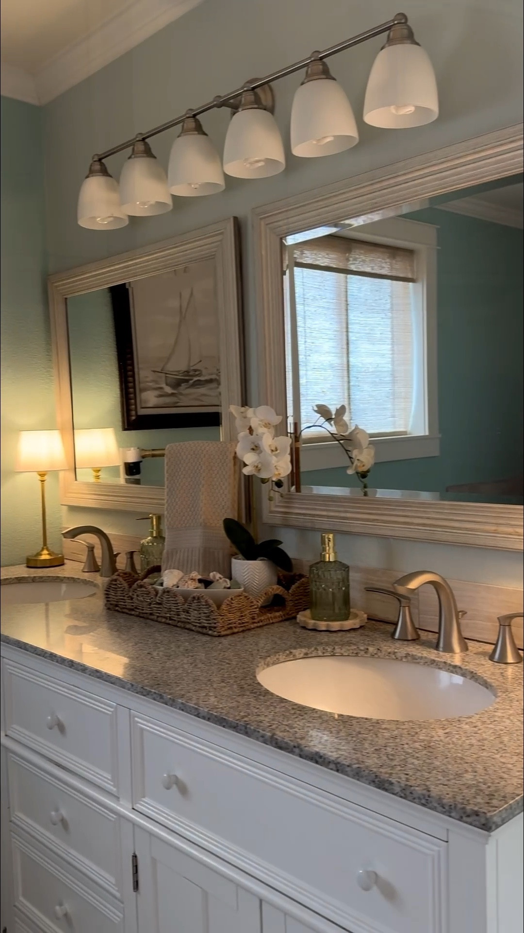Coastal cottagecore bathroom refresh 🌊
Soft blues, warm neutrals, natural textures, and vintage-inspired details come together in this coastal chic bathroom refresh. A light, airy take on cottagecore with relaxed seaside charm—perfect for anyone who loves coastal home decor, timeless bathroom styling, and calm, collected spaces that feel both fresh and lived-in. 

#LTKSeasonal #LTKHome #LTKdayinmylife