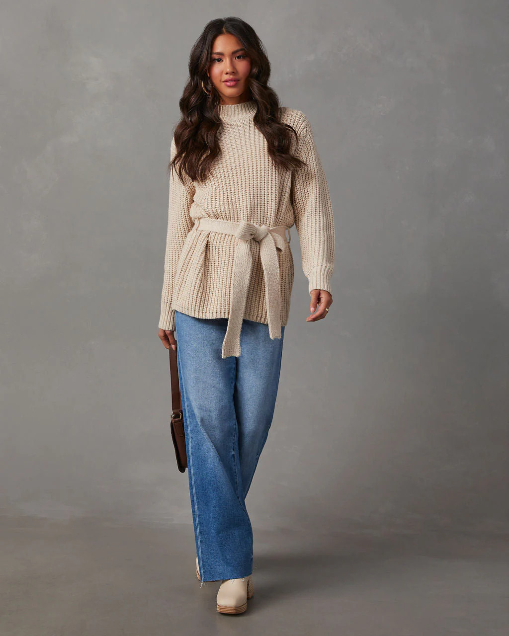 Wixson Belted Mock Neck Sweater | VICI