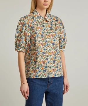 Rachel Tana Lawn™ Cotton Puff-Sleeve Shirt | Liberty London (US)