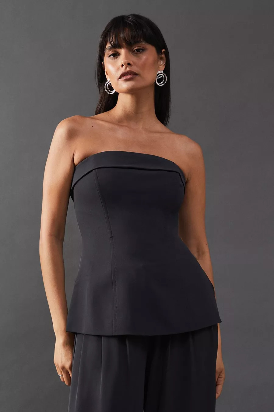 Tailored Fold Edge Bandeau Top | Nasty Gal US