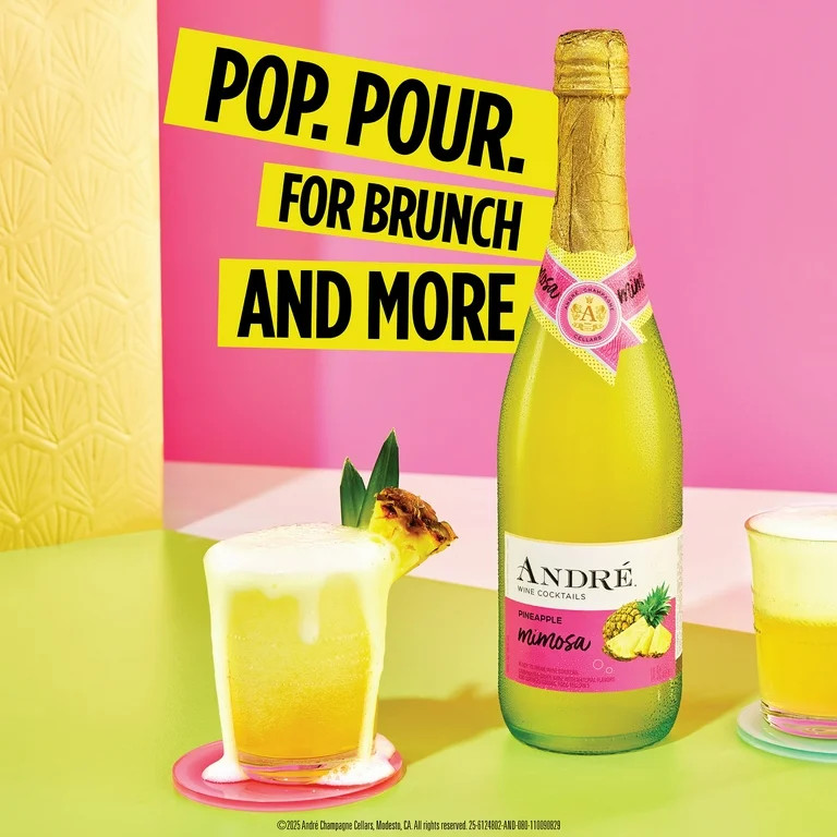 Andre Mimosa Pineapple Sparkling Wine Cocktail, 750ml Bottle | Walmart (US)