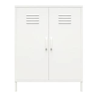 SystemBuild Bonanza White 2-Door Metal Storage Cabinet | The Home Depot