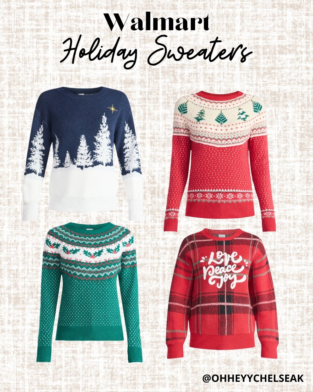 Walmart Find // Festive Holiday Sweaters // Every year I’m a sucker for festive sweaters! 

#LTKHoliday