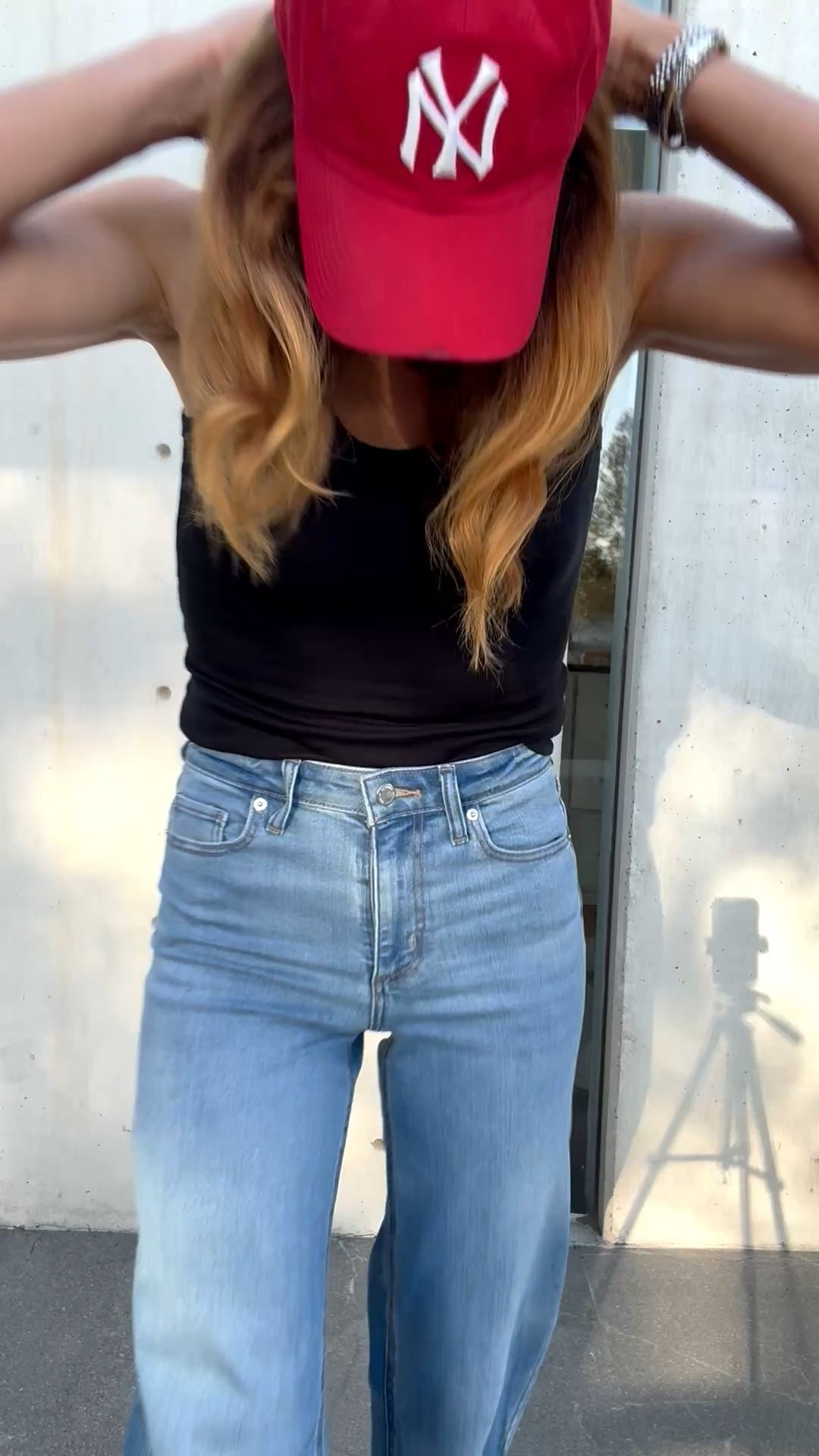 Jeans 4 Long tts 
Target $28!! 
Tank only $8!! 
Baseball hat