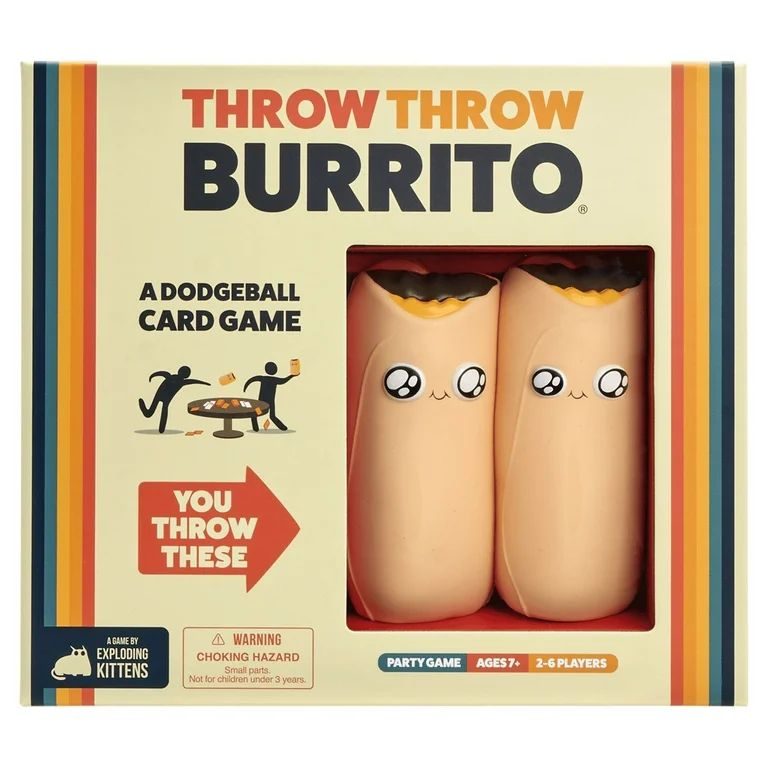 Throw Throw Burrito by Exploding Kittens a Dodgeball Party Game, Ages 7 and up, 2-6 Players | Walmart (US)