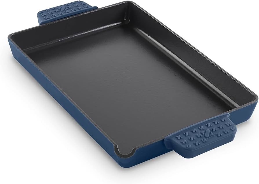 DASH Zakarian by Dash 9"x13" Nonstick Cast Iron Pan with Pour Spout and Removable Silicone Grips ... | Amazon (US)