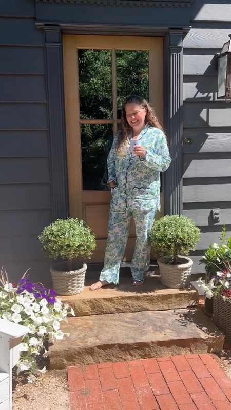 I couldn’t wait to share these with you!  If you look at your seedlings and garden every morning like I do you might as well be beautiful doing it, right?! 

I might be lazy in certain areas but not when it comes to beautiful pajamas! 

Not only do these lovely pajamas I am wearing have the gorgeous hydrangea pattern,but so many other floral options as well. (My Annabelle hydrangeas should be blooming soon!)

I fell in love with the scallop detail, pockets and light and airy cotton feel! I have my eye on the robe next.💙 

Can you relate? Do you have morning strolls in your garden?🌱

#LTKMidsize #LTKVideo #LTKOver40