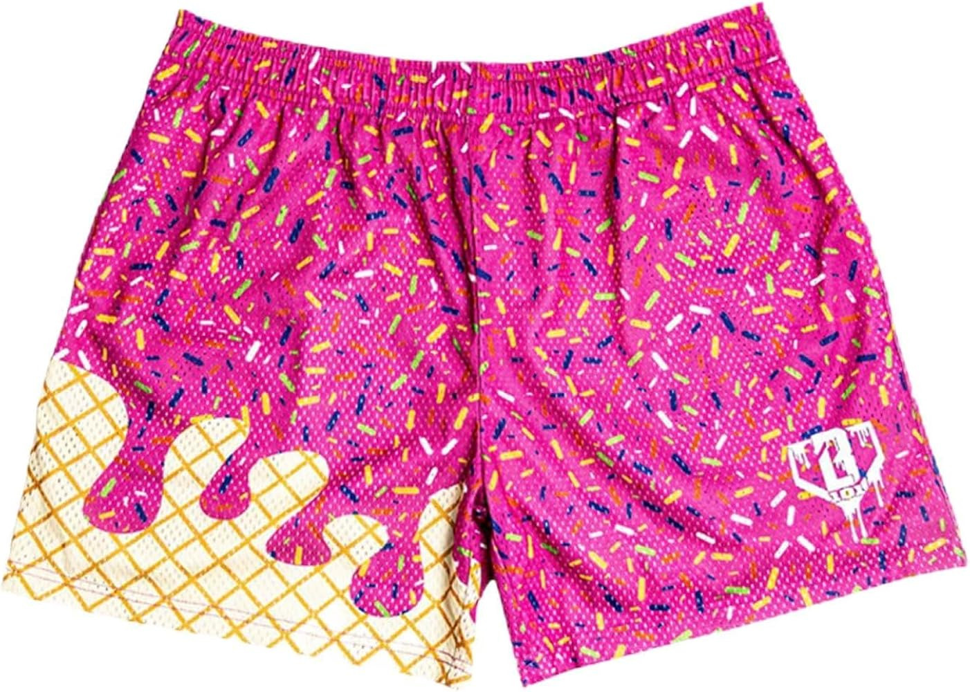 Baseball Lifestyle 101 Boy's Ice Cream Strawberry Mesh Shorts w/Side Pockets Elastic Waist, 5 in ... | Amazon (US)