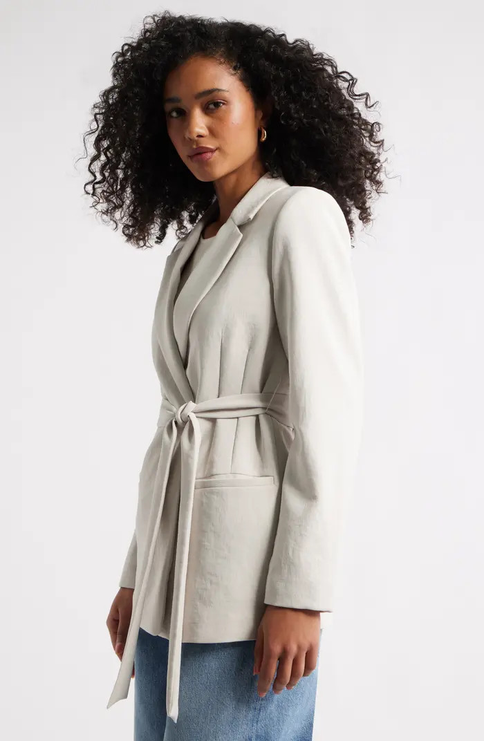 Open Edit The Curator Tie Waist Blazer | Nordstrom | Nordstrom