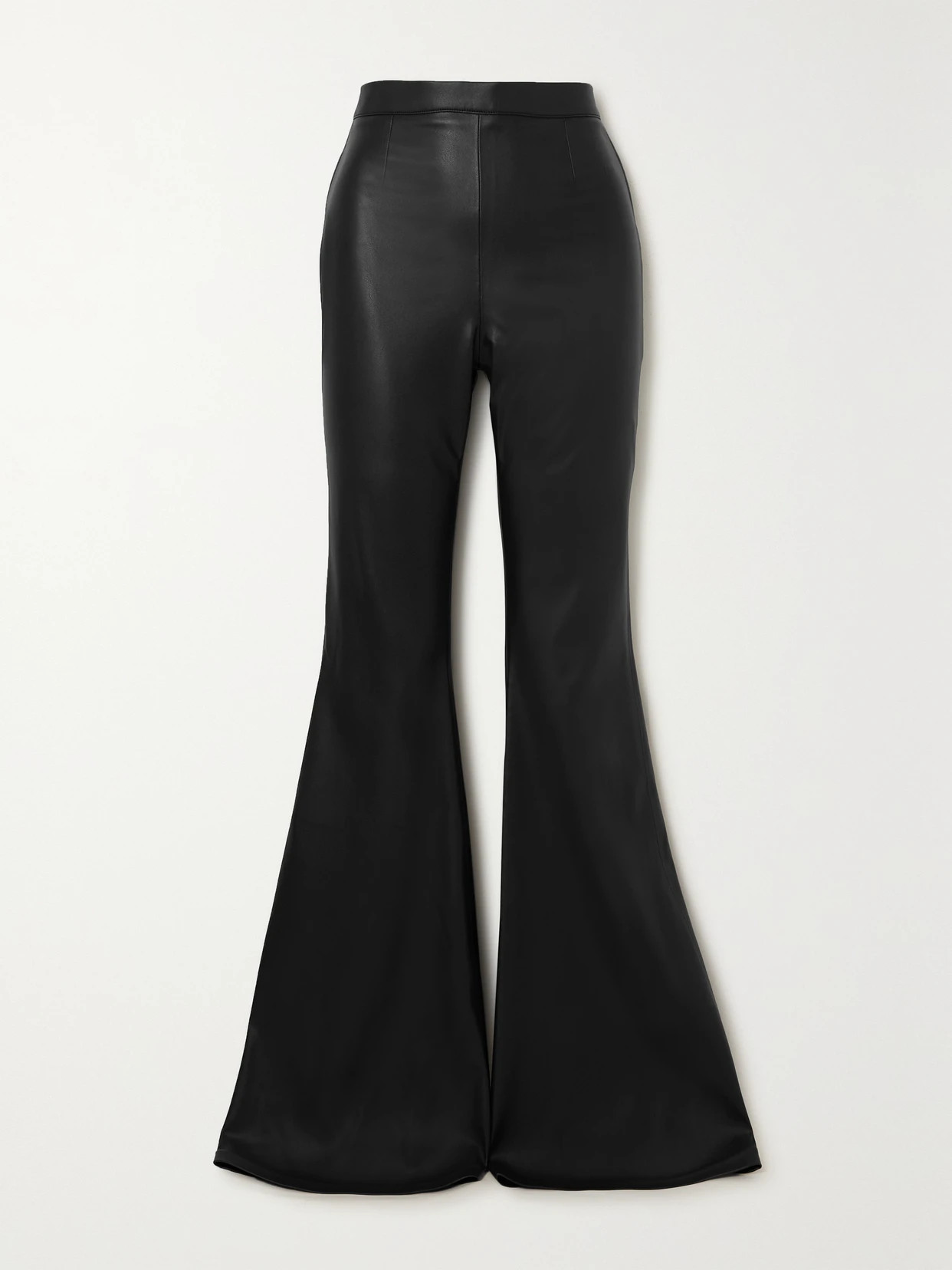 Safiyaa - Halluana Faux Leather Flared Pants - Black | NET-A-PORTER (US)