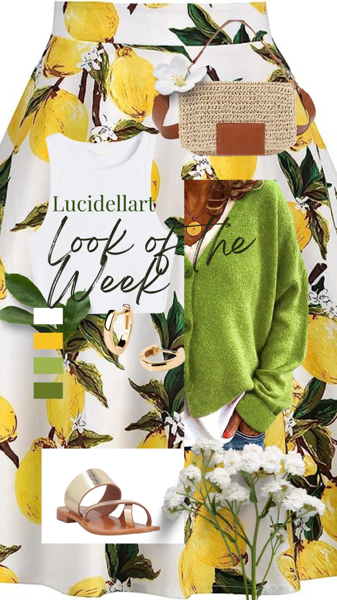 Summer Outfit Italian style lemon skirt gonna limoni look estate holiday Outfit dress sandals gonna midi look per le vacanze 

#LTKwedding #LTKstyletip #LTKeurope