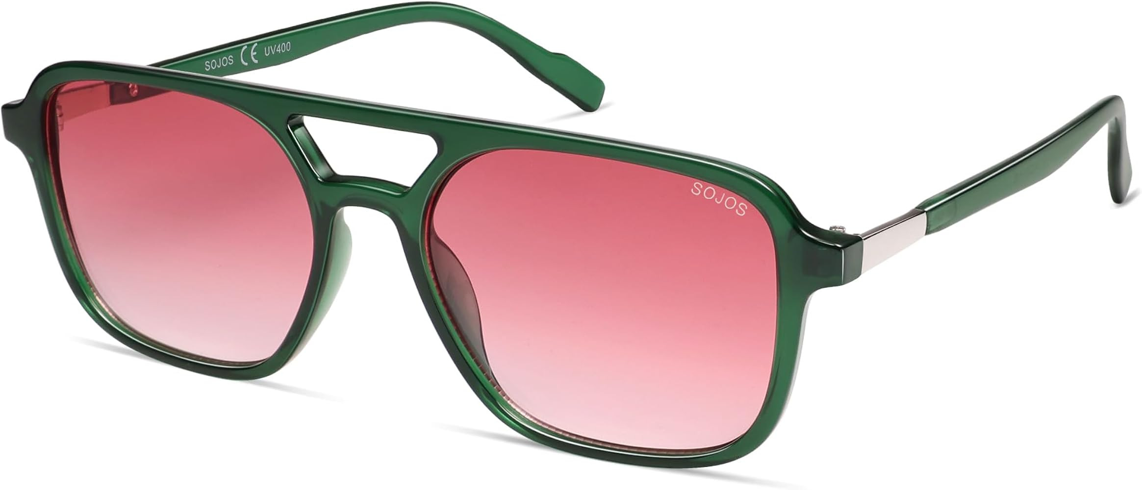 SOJOS Retro Aviator Sunglasses for Women Men,Trendy Rectangle Womens Mens Shades Sun Glasses SJ22... | Amazon (US)